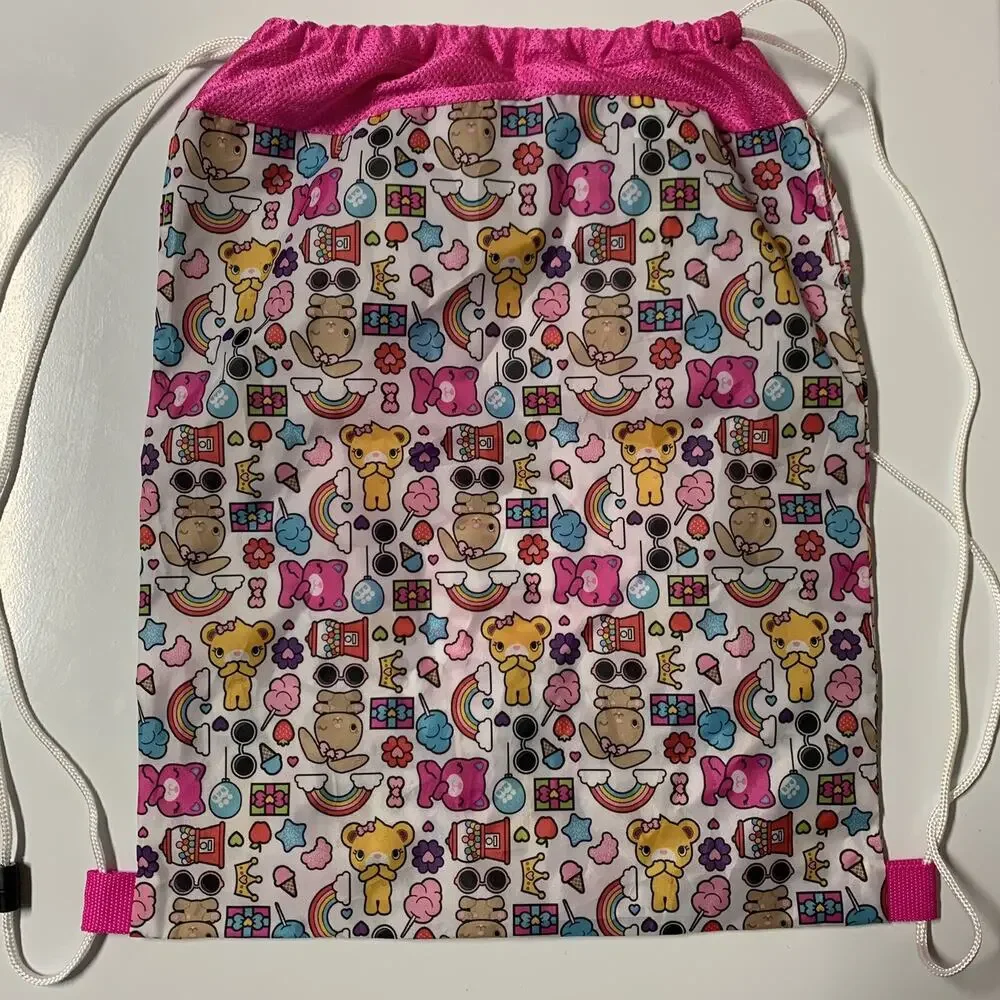 RARE Kabu Build A Bear Drawstring Cinch Bag Kawaii Backpack Tote Animals BABW